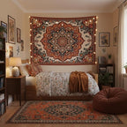 Accnicc Vintage Floral Mandala Tapestry Wall Hanging Boho Flower Tapestry Aesthetic Retro Bohemian Hippie Indian Cute Large Tapestries for Bedroom Living Room Dorm Decor 80 x 60 Inch