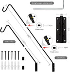 Juegoal Heavy Duty Deck Hook, 25 Inch or 36 Inch Wall Mounted Extended Reach Deck Hook Wall Pole Plant Bracket for Hanging Bird Feeder, Plants, Suet Baskets, Lanterns, Wind Chimes