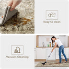 KIMODE Anti Fatigue Kitchen Mats, Boho Distressed Kitchen Floor Mats 20"x59"+20"x32", Non Slip Waterproof Kitchen Rugs, Padded Comfort Standing Mats for Laundry Office Sink Desk Brown