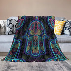 Boho Mandala Throw Blanket Colorful Hand Bohemian Blanket for Sofa Bed Couch Chair Or Dorm 30"x40"