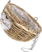 1pc Semicircle Woven Flowerpot Pendant for Decor Creative Hanging Basket for Plants Boho-Style Home Accent for Living Room Balcony and Courtyard