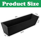 Adnee 2 Pcs 30 Inch Fabric Plant Window Box Liners-Rectangular Non-Woven Planter Basket Liner-Black Felt Flower Hanging Basket for Outdoor Garden Wall Hanging Planter Flower Vegetables