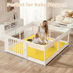 Waterproof Baby Play Mat for Floor Memory Foam 50 * 50 Cushion Playpen Playmat Tummy Time Crawling Mat Nursery Rug Thick Pad Create Soft & Safe Area for Infants,Toddler,Kid,Yellow