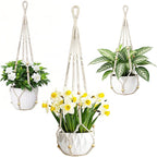 Bohemian-Style Macrame Plant Hanger Fits pots Sized from 4 to 15 inches in Diameter, Ideal for Hanging planters for Indoor Plants. Hanging Plant Holders is a Perfect Choice.(POTS NOT Included)