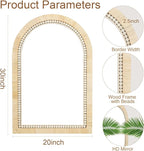ULIKE Rattan Mirror for Bathroom, 20x30 Inch Arch Rustic Farmhouse Wall Decor with Handmade Wicker Frame, Boho Mirror for Nursery Bedroom Living Room Entryway