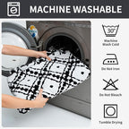Reversible Couch Cover Blanket, Christmas Couch Cover, Chenille Sofa Cover Blanket, Christmas Sofa Covers Washable, 71"×102" Couch Covers for Recliner & Chair (1PC, Black, Loveseat)