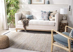 SAFAVIEH Vintage Leather Collection Runner Rug - 2'3" x 9', Silver, Handmade Boho Fringe Leather & Jute, Ideal for High Traffic Areas in Living Room, Bedroom (VTL203G)
