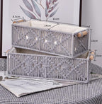 Macrame Storage Basket Boho Decor Baskets for Organizing Woven Decorative Basket for Countertop Toilet Paper Basket Toilet Tank Top Shelf Basket with Handle Bathroom Decor Nursery Gray