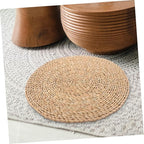 YARNOW Woven Floor Pillow Woven Seating Mat Meditation Cushion for Bedroom Rustic Decor