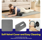 Meditation Cushion Bolster Pillow for Restorative Yoga – Supportive Cushion for Meditation, Pilates, and Relaxation – Filled with Buckwheat Hulls - Removable Cover