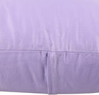 4-Pack 100% Cotton Comfortable Solid Decorative Throw Pillow Case,Thmyo Square Cushion Cover Pillowcase Sublimation Blank Pillow Covers DIY Throw Pillowcase for Sofa(20x20 inch/ 50x50cm,Light Purple)