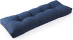 SUNROX LokGrip Non Slip Tufted Memory Foam Bench Cushion, FadeShield Water Resistant Durable Thicken Outdoor/Indoor Bench Seat Pads 59x16x4 inch, Navy