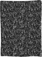 Cat Throw Blanket Soft Flannel Blanket 60"x50" in Bed Blanket Home Decor for Room Sofa Couch All Season