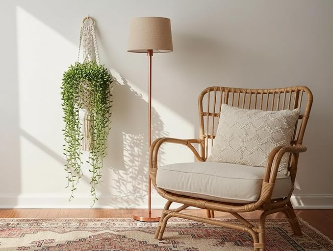 Boho Hanging Wall Basket Indoor - Cute Hanging Planter Farmhouse, Hanging Baskets for Organizing, Living Room Bedroom