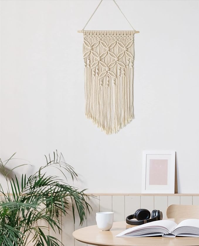 Winterdemoon Handmade Cotton Home Decor Macrame Wall Hanging