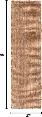 SAFAVIEH Natural Fiber Collection Runner Rug - 2'3" x 8', Tan, Geometric Design, Ideal for High Traffic Areas in Entryway, Kitchen & Bathroom (NF676A-28)