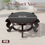 10 Inch Wooden Plant Stand Indoor Chinese Fishbowl Planter Display Stand Wooden Planter Stands Asian Vase Pot Stands for Indoor Vase Flower Pot Fishbowl Oriental Style (10 Inch)