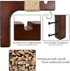 Plant Hanger Hooks for Indoor Hanging Plants, 2 Pack Rustic Farmhouse Wooden Hanging Basket Wall Bracket Plant Hooks for Indoor Outdoor Flower Pots Lanterns Wind Chime Balcony Light Garden Decoration