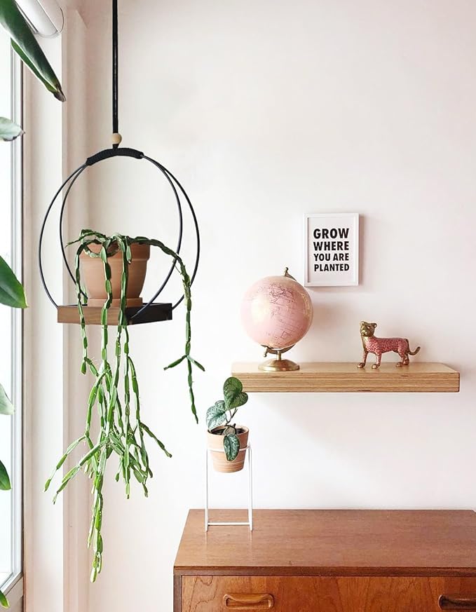Hanging Planter for Indoor Plants Macrame Plant Hanger Hanging Plant Holder Stand for Window Wall Celling Decor Brown 2 Pack