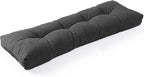 SUNROX LokGrip Non Slip Tufted Memory Foam Bench Cushion, FadeShield Water Resistant Durable Thicken Outdoor/Indoor Bench Seat Pads 59x16x4 inch, Midnight
