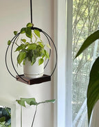 Hanging Planter - Plant Hanger Indoor Hanging Plant Holder for Window Wall Celling Decor (Brown, 1 Pack)