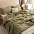 ROSGONIA Twin/Twin XL Comforter Set for College Girls Boys Olive Green, 1 Comforter & 1 Pillowcase, Soft Kids Comforter Sets All Season Dorm Bedding