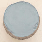Asuprui Round Pouf Ottoman Stuffed Foot Stool Floor Pouf Chair for Living Room Bedroom Filled One Piece High Resiliency Foam Boho Poof Foot Rest for Couch 20 Diameter x 12 Height Coffee with Filler