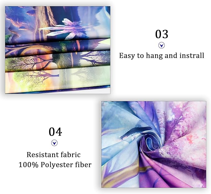 Blacklight Galaxy Space Tapestry UV Reactive Planet Wall Hanging Magical Trees Tapestries Cosmic Mountain Landscape Wall Decor Aesthetic Starry Night Backdrop for Bedroom
