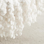 Throw Blanket for Couch, White Luxury Knitted Throws 50"x60", Textured Blankets with Handmade Fringe Tassels for Bed Sofa Decorative, Chunky Soft Farmhouse Boho Home Decor