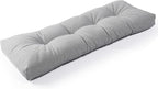 SUNROX LokGrip Non Slip Tufted Memory Foam Bench Cushion, FadeShield Water Resistant Durable Thicken Outdoor/Indoor Bench Seat Pads 59x16x4 inch, Heather Grey