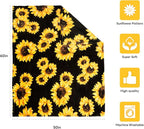 MACEVIA Sunflower Blankets Gifts for Women, Flannel Fleece Sunflower Gift, Floral Throw Blanket for Couch Bed Sofa, Soft Cozy Warm Lightweight Blankets for Travel Camping 260GSM (50"x60")