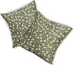 Olive Green Pillow Covers 20x20 Set of 2 Vintage Floral Rustic Old Style Cute Flower Print Decorative Outdoor Pillowcases Seasonal Farmhouse Throw Cushion Case Decor for Couch Sofa Bed