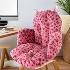 Comfy Office Chair Cushion: 17.5" L x 17.5" W x 18" H Cute Seat Cushion Kawaii Cushion for Gaming Chair with Backrest Non-Slip Floor Seating for Adults and Pets Pink Stuff for Room Decor