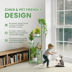 TOSKING 5 Tier Tall Plant Stand Indoor Outdoor,Anti-Tip Plant Stand indoor, Wide Base for Pots, Child and Pet Friendly,Heavy Duty Corner Shelf for Plants & Decor, Space Saving ,Tiered Metal Flower Pot Stand for Balcony, Garden, Living Room, Patio ( Sag...
