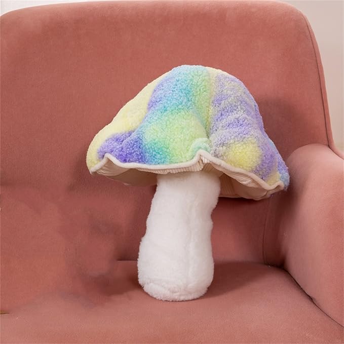 Mushroom Floor Pillow Sofa Cushion Home Decoration Reading Pillow (Purple, 32cm)