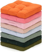 Gerrii 8 Pieces Floor Cushions for Kids Classroom Flexible Floor Seating Cushions Pillows for Home School Kindergarten Daycare Nursery(Square,Pink and Green Series)