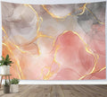LB Pink and Grey Marble Tapestry for Bedroom Gold Striped Luxury Geometric Wall Tapestry Abstract Textured Tapestries Backdrop Wall Art Decor for Living Room College Dorm,60Wx40H inch