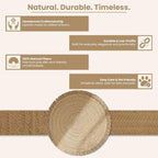 Hand Woven Jute Round Rug, – Natural, Reversible Boho Entry Area Rugs for Kitchen, Living Room I Farmhouse Indoor Outdoor Decorative Floor Rug - (8 Feet)