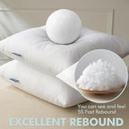 MIULEE Pillow Insert 20x20 Inch Set of 4, Decorative Square Throw Pillow Inserts, Premium Fluffy Pillow Forms Sham Stuffer for Sofa Couch Living Room