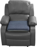 HOMBYS Tufted Furry Recliner Seat Cushion for Elderly Foam Curved Edge Large Square Seat Cushion for Recliner Chair, Floor Pillow, Office Chair, Car, No Pressure on Thighs(Grey)