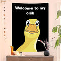Jhdstore Funny Tapestries Welcome To My Crib Flag Funny Tapestry 3x4Ft Indoor Outdoor Wall Art Tapestry for Bedroom Teens Room Decoration Living Room Bedroom Decorations Cool Stuff for Your Room