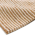 FRELISH DECOR Wool and Jute Premium Handwoven Chunky Stripes Rug - Contemporary Area Rug for Living Room Bedroom (5' x 8' - Natural Ivory)