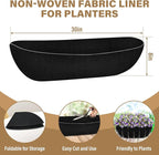 Riare 4 Pack 30 Inch Black Felt Window Box Liners- Fabric Trough Planter Basket Liners Replacement, Non-Woven Hanging Plant Liner for Wall Hanging Basket, Garden Fence Railing (Avoid Bird Nesting)