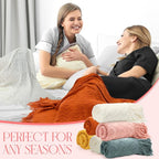 Buryeah 6 Pack Boho Knitted Throw Blankets with Tassels 50x60 Soft Warm Throws Bulk for Wedding Guests Housewarming Employee Teacher Appreciation Gifts Cozy Farmhouse Home Decor (Multicolor)