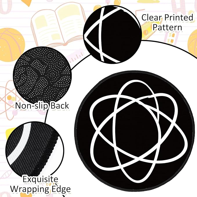 Tinideya 12 Pcs Kids Carpet Circle Seats for Class 16 Inch Round Classroom Rug Floor Cushions Soft First Day of School Educational Mat Non Slip Back to School Learning Playing Areas(Abstract)