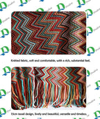 Boho Bohemian Throw Blanket for Couch Sofa Bed, Soft Cozy Lightweight Boho Blankets Knitted with Tassel, Decorative Blanket All Season 50x60 inches (Red)