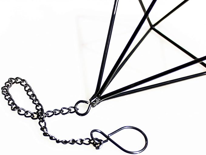 Air Plants Hanging Holders Indoor Small Metal Airplants Rack Hanger Himmeli Geometric Planter Tillandsia Air Ferns Display with Chains 6 Pcs Black Diamond Shape …
