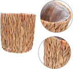 Cabilock Straw Planter with Liner Stylish Indoor Plant Container for Home Gardening
