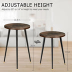 Tall Plant Stand Indoor, Mid Century Wood Plant Stand Plant Table for Flower Pots, Heavy Duty Metal Plant Holder, Modern Home Decor Small Round Side End Table (11.8"x20")