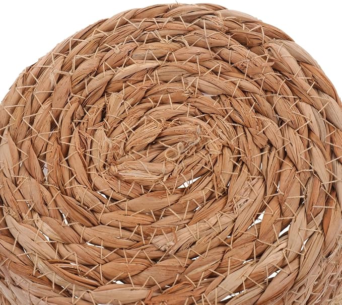 Wicker Planters for Indoor Plants Handwoven Seagrass Plant Basket with Liner Decorative Rattan Flower Pot 6X7 Inches